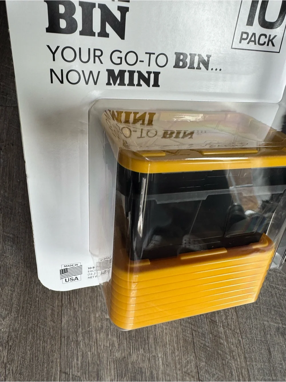 Gardner Bender Mini Bin 10-Pack - Black & Yellow Plastic Organizers